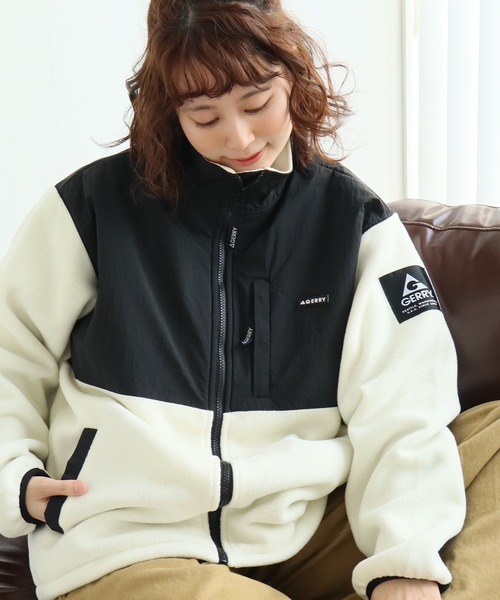 GERRY(ジェリー)の「【GERRY/ジェリー】裏地付き 切替フリースナイロンジャケット(ナイロンジャケット・メンズ・ブラック/アイボリー/グレー/オートミール/パープル/ブルー・LL/L/M)」の9枚目の写真