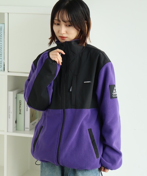 GERRY(ジェリー)の「【GERRY/ジェリー】裏地付き 切替フリースナイロンジャケット(ナイロンジャケット・メンズ・ブラック/アイボリー/グレー/オートミール/パープル/ブルー・LL/L/M)」の15枚目の写真