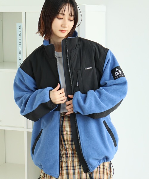 GERRY(ジェリー)の「【GERRY/ジェリー】裏地付き 切替フリースナイロンジャケット(ナイロンジャケット・メンズ・ブラック/アイボリー/グレー/オートミール/パープル/ブルー・LL/L/M)」の21枚目の写真