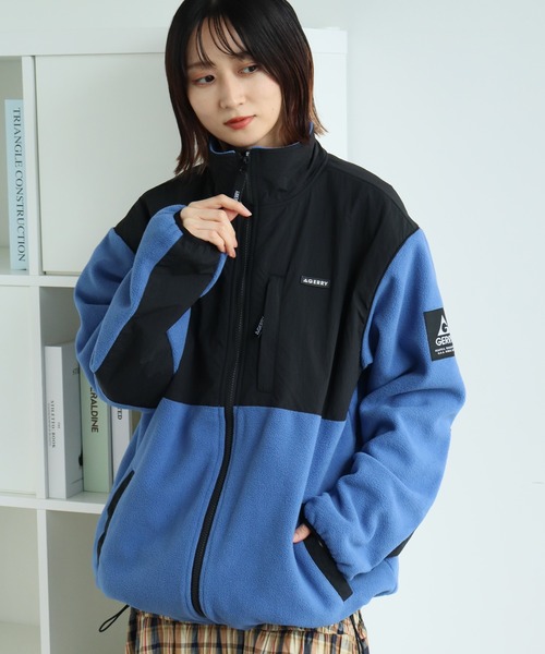 GERRY(ジェリー)の「【GERRY/ジェリー】裏地付き 切替フリースナイロンジャケット(ナイロンジャケット・メンズ・ブラック/アイボリー/グレー/オートミール/パープル/ブルー・LL/L/M)」の19枚目の写真