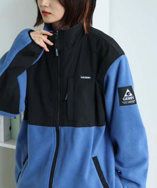GERRY(ジェリー)の「【GERRY/ジェリー】裏地付き 切替フリースナイロンジャケット(ナイロンジャケット・メンズ・ブラック/アイボリー/グレー/オートミール/パープル/ブルー・LL/L/M)」の20枚目の写真