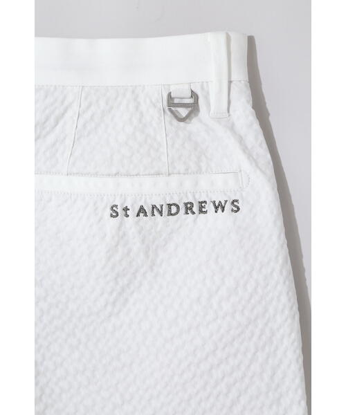 【美品】St ANDREWS サッカーストレッチショートパンツ ロゴプリント M 美品】St ANDREWS サッカーストレッチショートパンツ ロゴプリント M