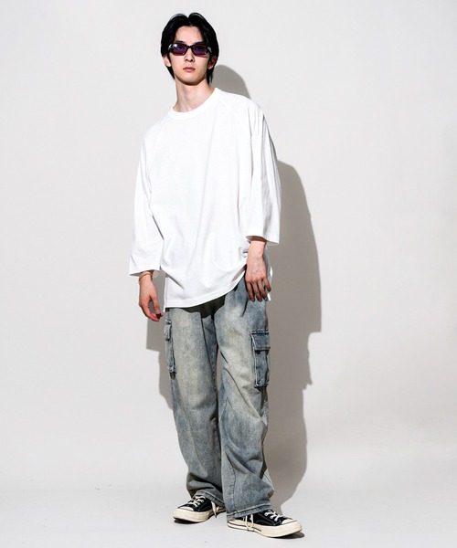CALIFORNIA OUTFITTERS(カリフォルニア アウトフィッターズ)の「STD-4D21 ラグラン 7分袖 Tシャツ(Tシャツ/カットソー・メンズ・ホワイト/ブラック/ベージュ/ネイビー・M/L/XL)」の16枚目の写真