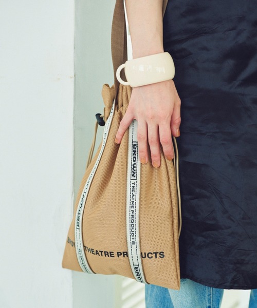 THEATRE PRODUCTS（シアタープロダクツ）の「BROWNテープメッシュトートバッグ（トートバッグ・レディース・ブラック/ベージュ・FREE）」の16枚目の写真