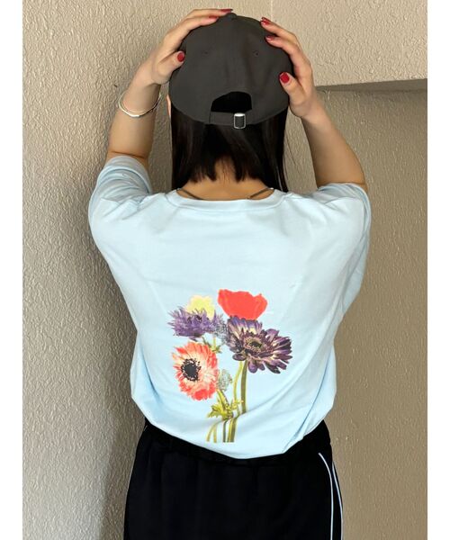 MURUA（ムルーア）の「【WEB限定】Beautiful flower Tシャツ（Tシャツ/カットソー・レディース・グレー/ブルー/ホワイト/ピンク・FREE）」の22枚目の写真