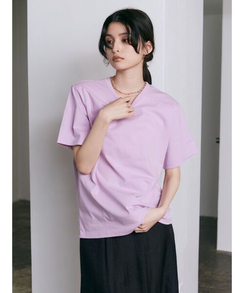 MURUA（ムルーア）の「【WEB限定】Beautiful flower Tシャツ（Tシャツ/カットソー・レディース・グレー/ブルー/ホワイト/ピンク・FREE）」の9枚目の写真