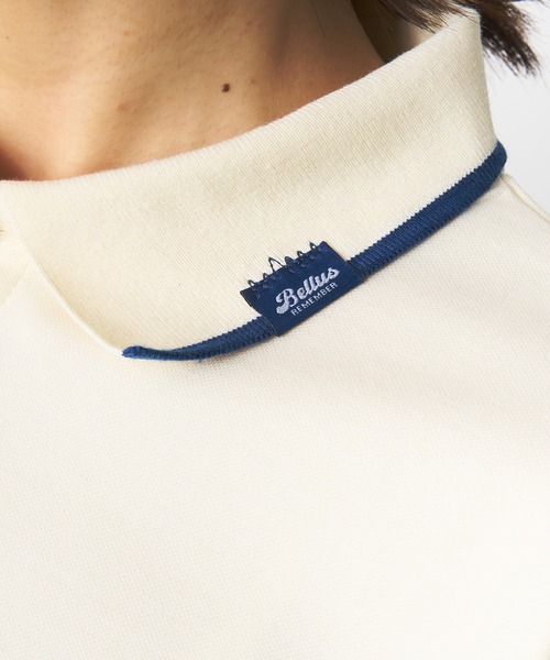 Adoon plain（アドーンプレーン）の「ステッチピスネームポロシャツ（ポロシャツ・メンズ・ブラック/オフホワイト・MEDIUM/LARGE）」の5枚目の写真