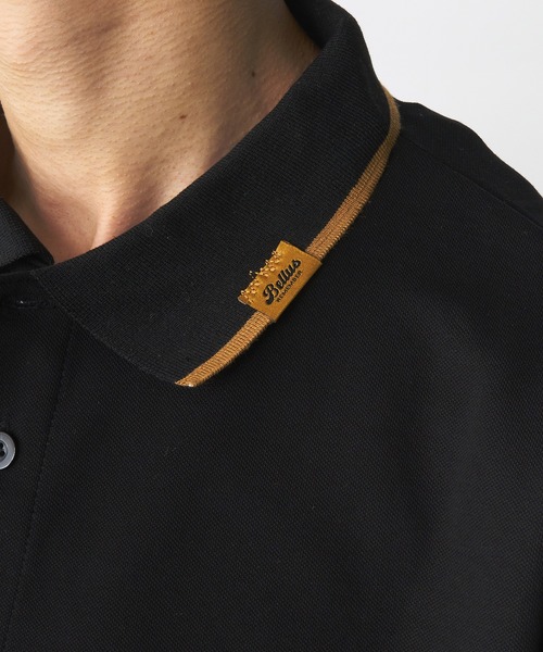 Adoon plain（アドーンプレーン）の「ステッチピスネームポロシャツ（ポロシャツ・メンズ・ブラック/オフホワイト・MEDIUM/LARGE）」の15枚目の写真