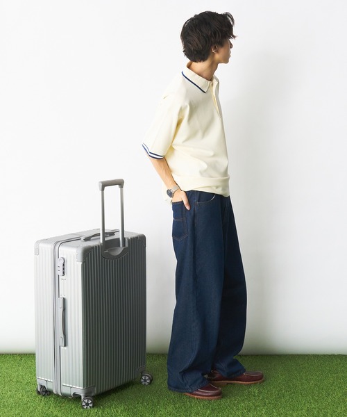 Adoon plain（アドーンプレーン）の「ステッチピスネームポロシャツ（ポロシャツ・メンズ・ブラック/オフホワイト・MEDIUM/LARGE）」の17枚目の写真