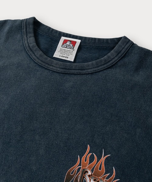 BEN DAVIS(ベンデイビス)の「【BENDAVIS/ベンデイビス】FLAME LOGO SLEEVELESS TEE/ヴィンテージ グラフィックデザイン ノースリーブTシャツ オーバーサイズ(タンクトップ・メンズ・カーキ/ネイビー/ブラック・M/L/XL)」の10枚目の写真