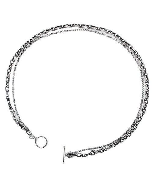 Ressaca（レサーカ）の「シルバー2連チェーンTバーネックレス（ネックレス・メンズ・シルバー・FREE）」の5枚目の写真