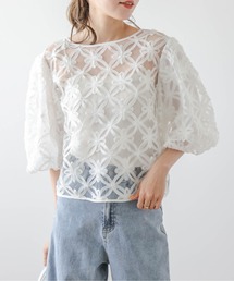 2way花柄シアートップス