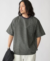 SHIPS:〈接触冷感・撥水等〉COOL DOTS(R) 2WAYストレッチ ドビープリントTシャツ