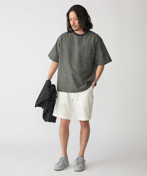 SHIPS（シップス）の「SHIPS:〈接触冷感・撥水等〉COOL DOTS(R) 2WAYストレッチ ドビープリントTシャツ（Tシャツ/カットソー・メンズ・ブルー/ブラック/ライトグレー/ネイビー・SMALL/MEDIUM/LARGE/X-LARGE）」の6枚目の写真