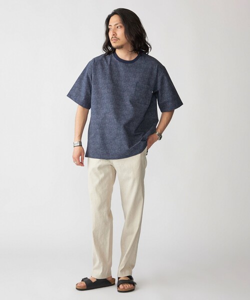 SHIPS（シップス）の「SHIPS:〈接触冷感・撥水等〉COOL DOTS(R) 2WAYストレッチ ドビープリントTシャツ（Tシャツ/カットソー・メンズ・ブルー/ブラック/ライトグレー/ネイビー・SMALL/MEDIUM/LARGE/X-LARGE）」の8枚目の写真