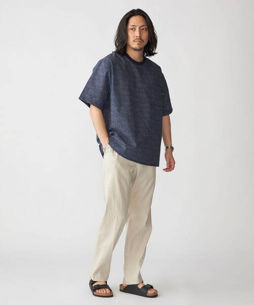 SHIPS（シップス）の「SHIPS:〈接触冷感・撥水等〉COOL DOTS(R) 2WAYストレッチ ドビープリントTシャツ（Tシャツ/カットソー・メンズ・ブルー/ブラック/ライトグレー/ネイビー・SMALL/MEDIUM/LARGE/X-LARGE）」の12枚目の写真