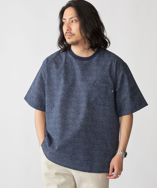 SHIPS（シップス）の「SHIPS:〈接触冷感・撥水等〉COOL DOTS(R) 2WAYストレッチ ドビープリントTシャツ（Tシャツ/カットソー・メンズ・ブルー/ブラック/ライトグレー/ネイビー・SMALL/MEDIUM/LARGE/X-LARGE）」の13枚目の写真