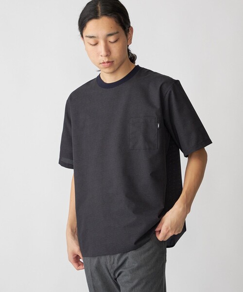 SHIPS（シップス）の「SHIPS:〈接触冷感・撥水等〉COOL DOTS(R) 2WAYストレッチ ドビープリントTシャツ（Tシャツ/カットソー・メンズ・ブルー/ブラック/ライトグレー/ネイビー・SMALL/MEDIUM/LARGE/X-LARGE）」の20枚目の写真