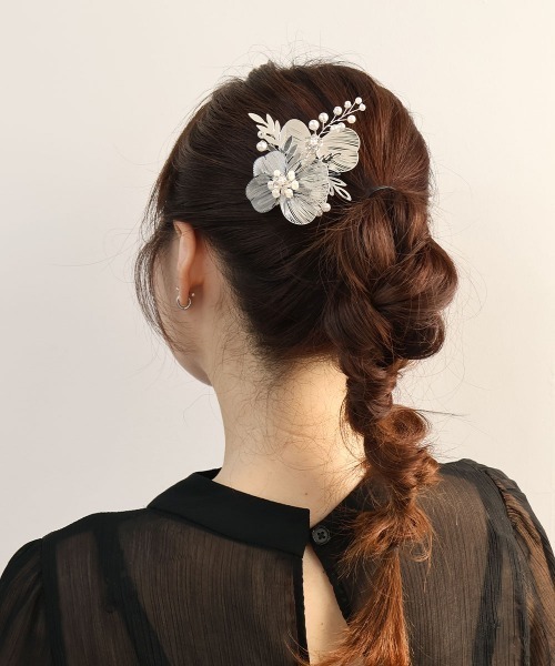 CEMONEMO（セモネモ）の「2連 透かしフラワー クリップ（ヘアピン・レディース・シルバー/ゴールド・FREE）」の13枚目の写真