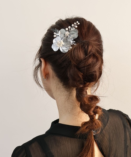 CEMONEMO（セモネモ）の「2連 透かしフラワー クリップ（ヘアピン・レディース・シルバー/ゴールド・FREE）」の14枚目の写真