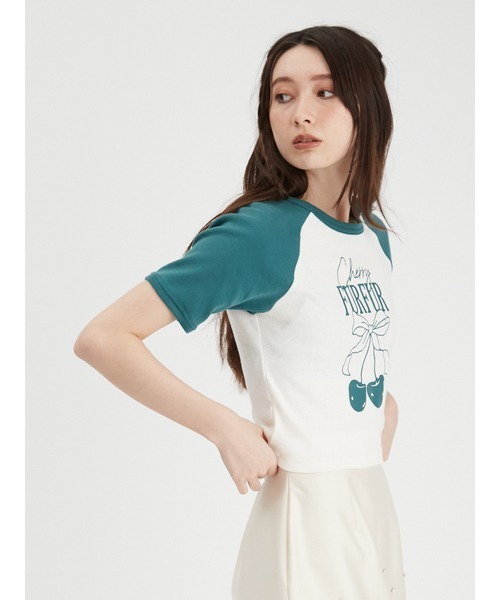 FURFUR チェリーラグランTシャツ FURFUR（ファーファー）の「【上國料萌衣コラボ】チェリー