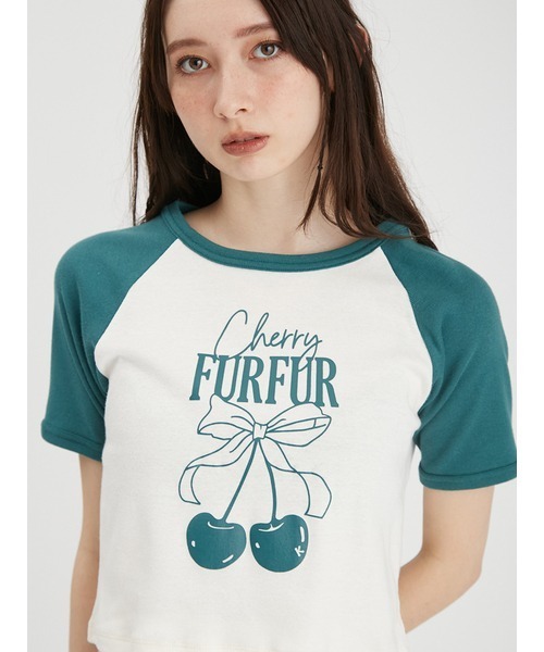 FURFUR チェリーラグランTシャツ FURFUR(ファーファー)の「【上國料萌衣コラボ】チェリー