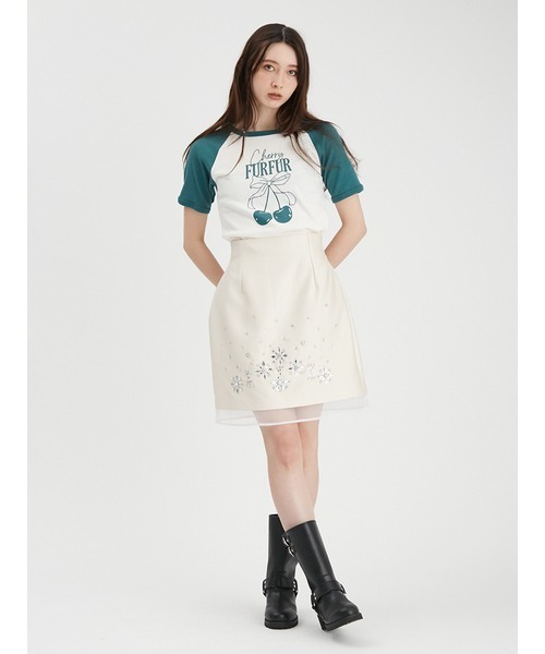 FURFUR チェリーラグランTシャツ Amazon | [ファーファー] 上國料萌衣コラボ チェリーラグランT