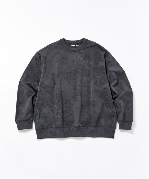 ADAM ET ROPE'(アダムエロペ)の「度詰め天竺 ルーズシルエット タイダイ ロンT / ユニセックス(Tシャツ/カットソー・メンズ・チャコールグレー/ネイビー/ダークパープル・M/L)」の2枚目の写真