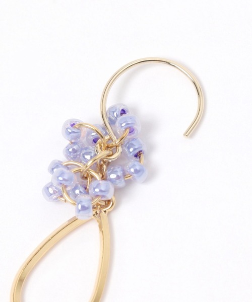 GLOBAL WORK（グローバルワーク）の「MADE IN JAPAN/ドロップガラスピアス/130943（ピアス（両耳用）・レディース・クリア/ベージュ/ブルー・ONE SIZE）」の5枚目の写真