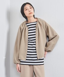 ユナイテッドアローズCOMFY ギャザー ノーカラー ブルゾン COMFY ギャザー ノーカラー ブルゾン
