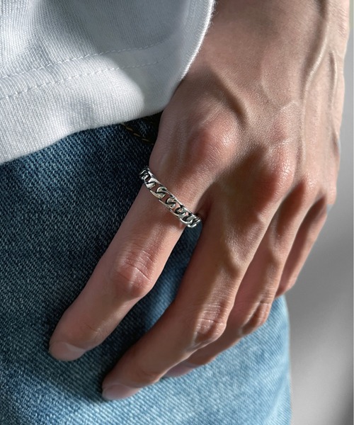 MAISON CLUB(メゾンクラブ)の「【MAISON CLUB】Chain Design Silver925 Ring / チェーンデザインリング シルバー925 KUN(リング・メンズ・シルバー・21/18)」の3枚目の写真