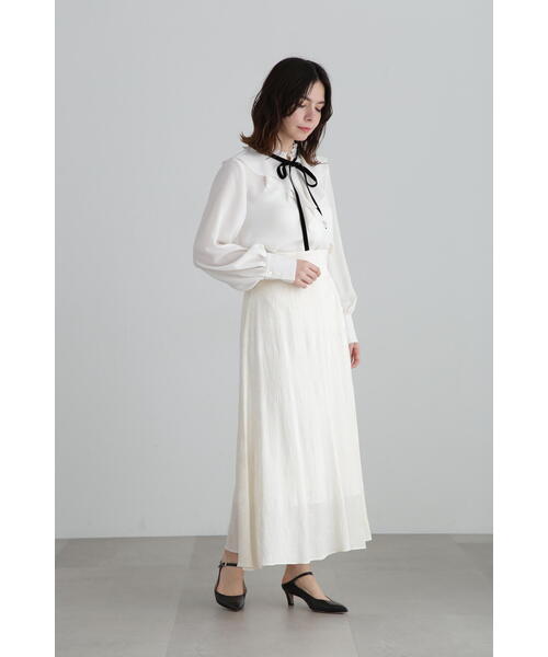 JILL STUART(ジルスチュアート)の「◆ジョーゼットフリルカラーブラウス(シャツ/ブラウス・レディース・ホワイト/ピンク・MEDIUM/SMALL)」の7枚目の写真