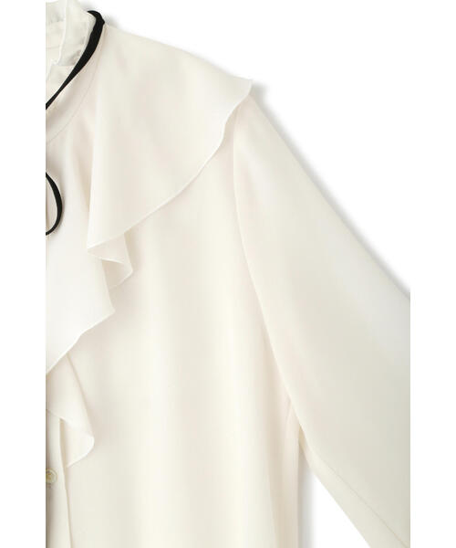 JILL STUART(ジルスチュアート)の「◆ジョーゼットフリルカラーブラウス(シャツ/ブラウス・レディース・ホワイト/ピンク・MEDIUM/SMALL)」の13枚目の写真