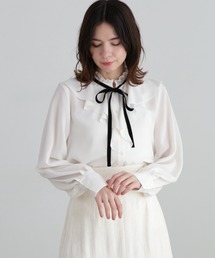 JILL STUART | ◆ジョーゼットフリルカラーブラウス(シャツ/ブラウス)