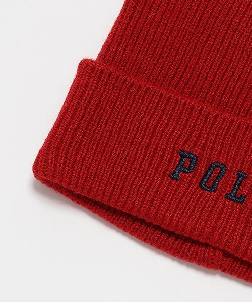 petit main（プティマイン）の「【POLO BCS】刺繍ニットキャップ（キッズサイズ）（ニットキャップ/ビーニー・キッズ・アイボリー/レッド/グレー・54cm/52cm/50cm）」の6枚目の写真