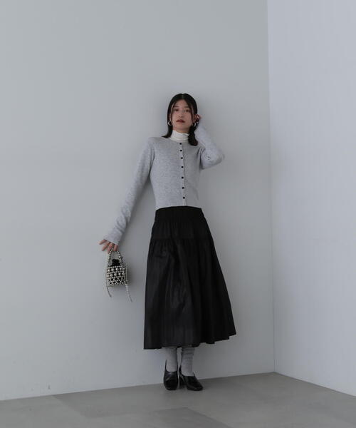 【セール】◆もちもちコンパクトリブニットカーディガン（カーディガン/ボレロ）｜N.（N. Natural Beauty Basic）（エヌエヌナチュラルビューティーベーシック）