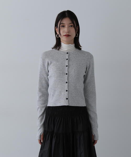 【セール】◆もちもちコンパクトリブニットカーディガン（カーディガン/ボレロ）｜N.（N. Natural Beauty Basic）（エヌエヌナチュラルビューティーベーシック）