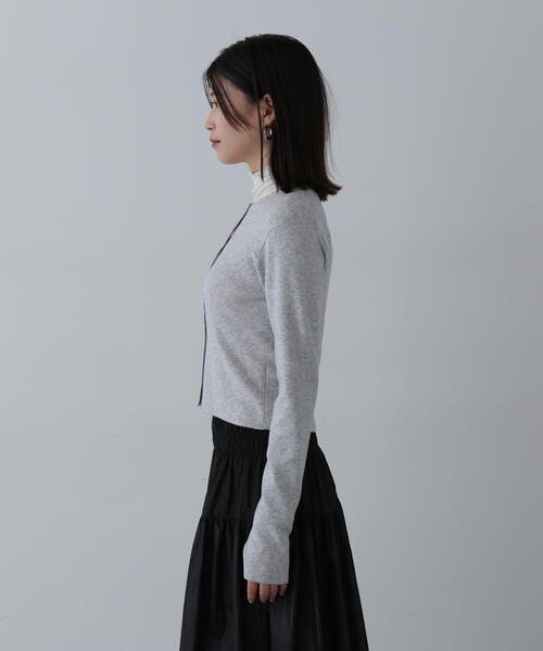 【セール】◆もちもちコンパクトリブニットカーディガン（カーディガン/ボレロ）｜N.（N. Natural Beauty Basic）（エヌエヌナチュラルビューティーベーシック）