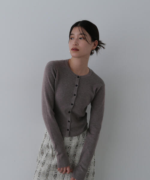 【セール】◆もちもちコンパクトリブニットカーディガン（カーディガン/ボレロ）｜N.（N. Natural Beauty Basic）（エヌエヌナチュラルビューティーベーシック）