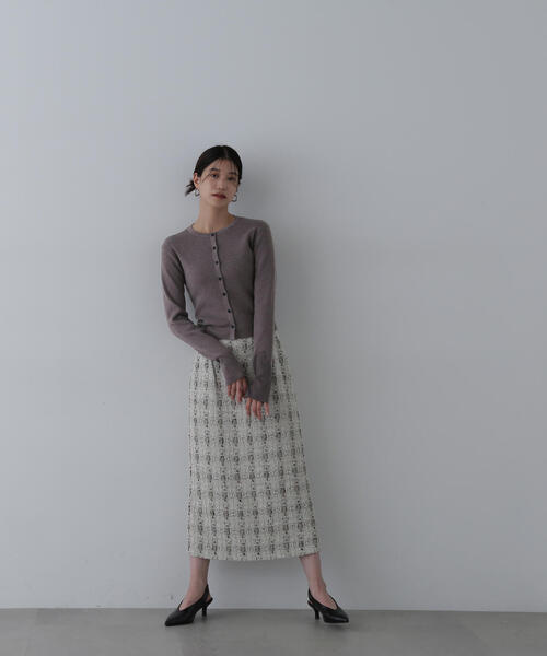 【セール】◆もちもちコンパクトリブニットカーディガン（カーディガン/ボレロ）｜N.（N. Natural Beauty Basic）（エヌエヌナチュラルビューティーベーシック）