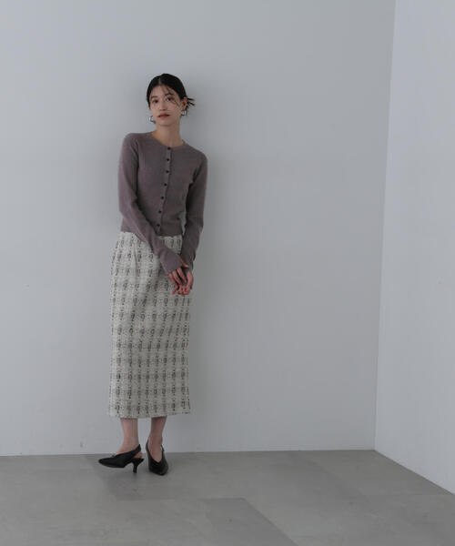 【セール】◆もちもちコンパクトリブニットカーディガン（カーディガン/ボレロ）｜N.（N. Natural Beauty Basic）（エヌエヌナチュラルビューティーベーシック）
