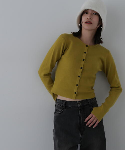【セール】◆もちもちコンパクトリブニットカーディガン（カーディガン/ボレロ）｜N.（N. Natural Beauty Basic）（エヌエヌナチュラルビューティーベーシック）