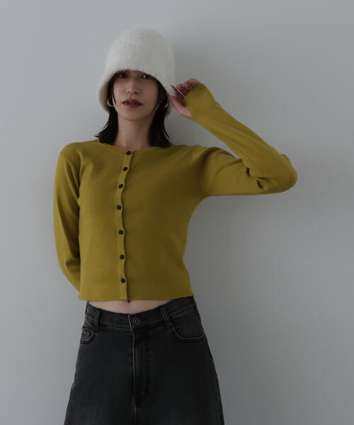 【セール】◆もちもちコンパクトリブニットカーディガン（カーディガン/ボレロ）｜N.（N. Natural Beauty Basic）（エヌエヌナチュラルビューティーベーシック）