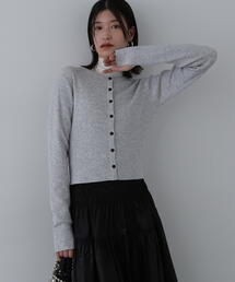 ◆もちもちコンパクトリブニットカーディガン
