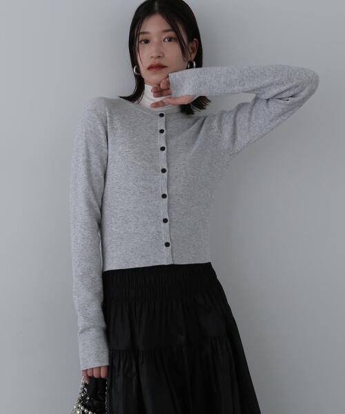 【セール】◆もちもちコンパクトリブニットカーディガン（カーディガン/ボレロ）｜N.（N. Natural Beauty Basic）（エヌエヌナチュラルビューティーベーシック）