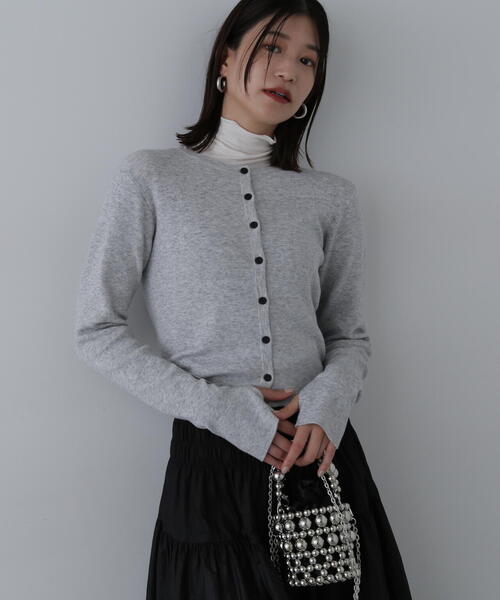 【セール】◆もちもちコンパクトリブニットカーディガン（カーディガン/ボレロ）｜N.（N. Natural Beauty Basic）（エヌエヌナチュラルビューティーベーシック）