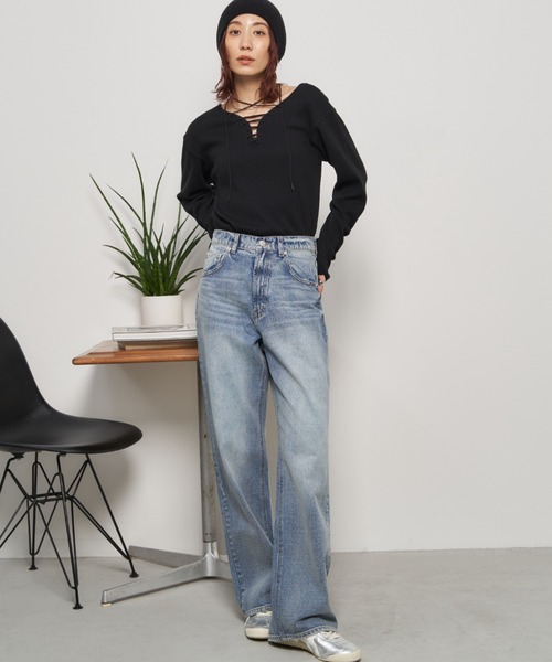 サーマルレースアッププルオーバー / 前後2WAY（Tシャツ/カットソー