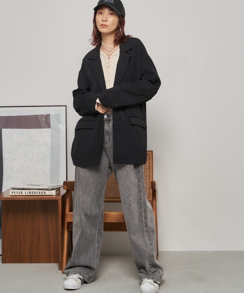 Auntie Rosa Holiday(アンティローザホリデー)の「サーマルレースアッププルオーバー / 前後2WAY(Tシャツ/カットソー・レディース・オフホワイト/ブラック・FREE)」の3枚目の写真