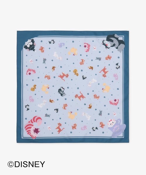 Afternoon Tea(アフタヌーンティー)の「サテンスカーフ/Disney CATS&DOGS COLLECTION(バンダナ/スカーフ・レディース・ブルー・ONE SIZE)」の1枚目の写真
