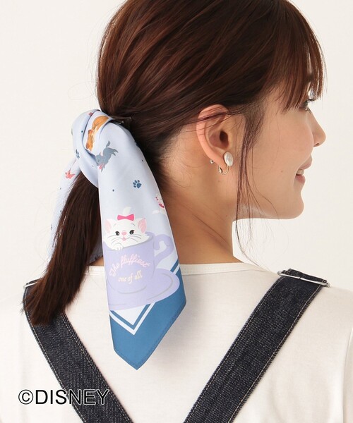 Afternoon Tea(アフタヌーンティー)の「サテンスカーフ/Disney CATS&DOGS COLLECTION(バンダナ/スカーフ・レディース・ブルー・ONE SIZE)」の2枚目の写真